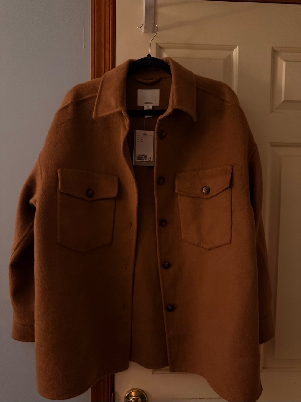H&M Men's Brown Shirt Jacket Overshirt